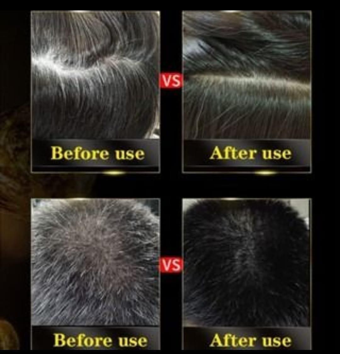 Unisex Instant Black Herbal Hair Dye Shampoo for Grey Hair Coverage Shampoo 3 in 1(100ml) buy 1 get 1 free