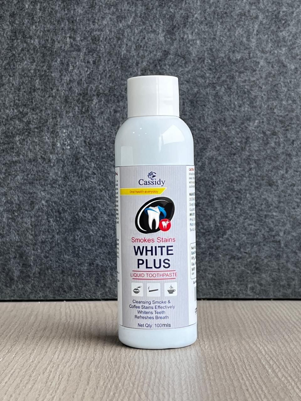 Cassidy Smokes Stains White Plus Liquid Toothpaste 200ml buy 1 get 1 free