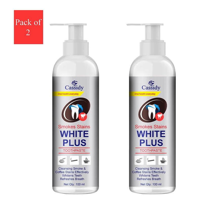 Cassidy Smokes Stains White Plus Liquid Toothpaste 200ml buy 1 get 1 free