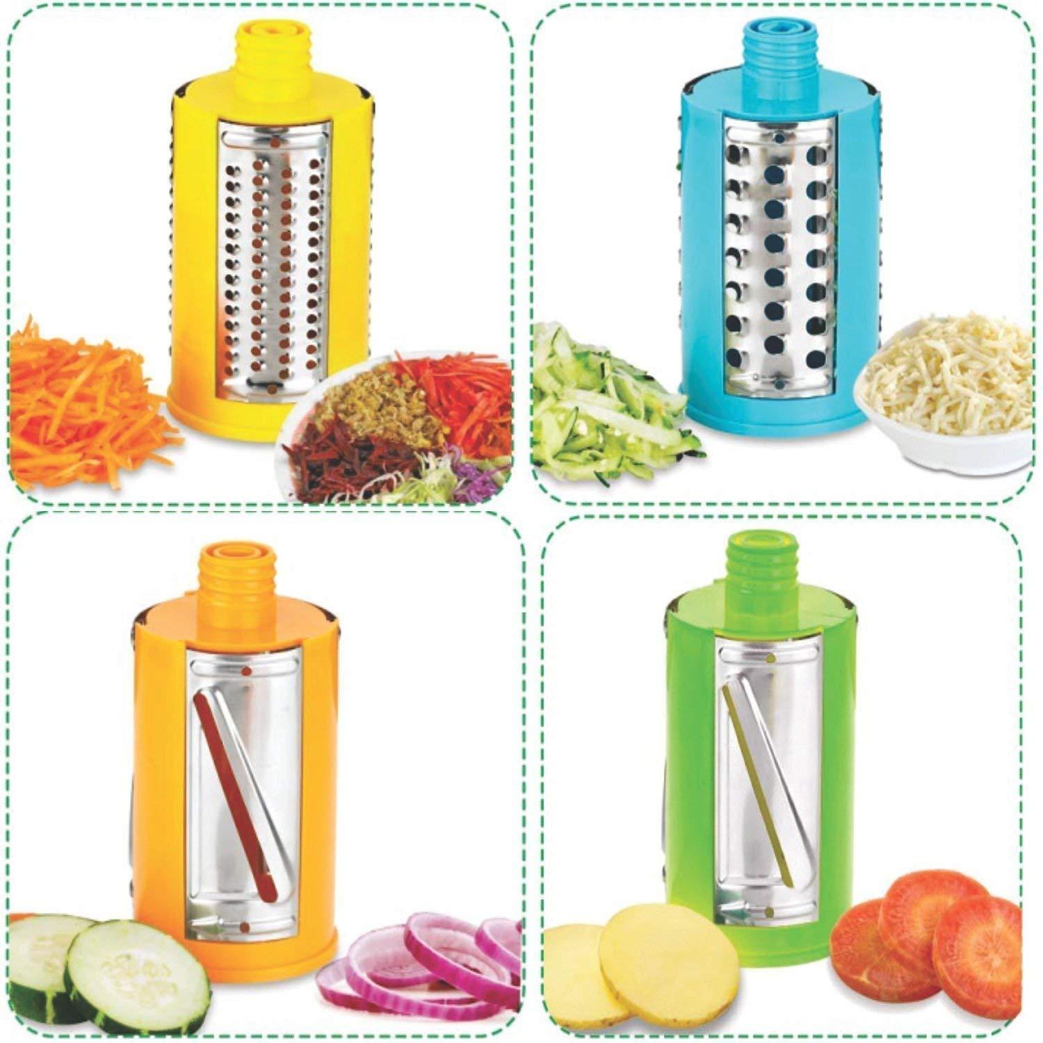 Vegetable Grater & Slicer 4 in 1 Rotary Drum